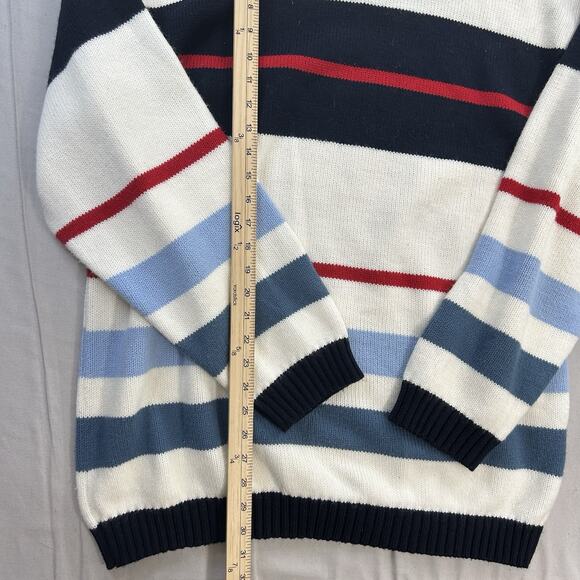 Vtg Southpole Sweater Mens XL Mock Turtleneck Striped Multicolor 90s Y2k Hip Hop - Picture 10 of 11